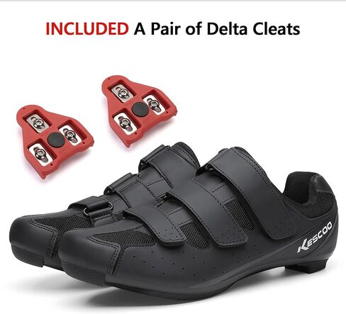 Unisex Cycling Shoes Compatible with Peloton Bike Indoor Road Bike Shoes Riding Shoes with Pre-Installed Delta Cleats for Mens and Women, Clip Indoor Outdoor Bike Pedal - 3 Straps in Kuwait