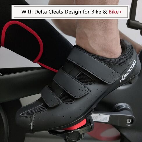 Unisex Cycling Shoes Compatible with Peloton Bike Indoor Road Bike Shoes Riding Shoes with Pre-Installed Delta Cleats for Mens and Women, Clip Indoor Outdoor Bike Pedal - 3 Straps in Kuwait