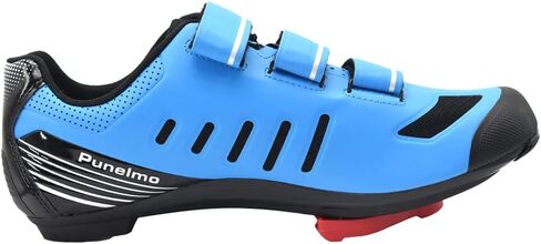 Punelmo Men's Highlighted Stripes Breathable Cycling Shoes with Look Delta Cleats Road Bike Shoes Indoor Bicycle Spinning Riding Shoe in Saudi Arabia