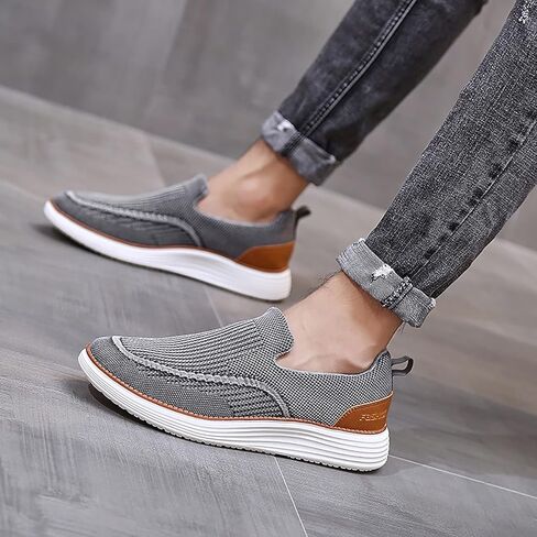 أحذية مشي رجالية من YOJANEO مصنوعة من نسيج مريح سهل الارتداء أحذية رياضية للرجال أحذية بدون كعب أنيقة للرجال in Kuwait