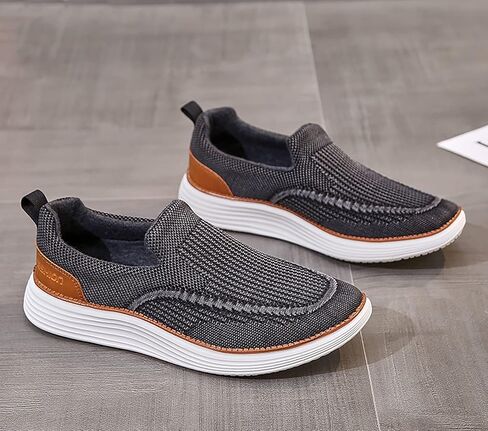 YOJANEO Men's Walking Shoes Knit Comfort Slip on Sneakers for Men Fashion Loafers Shoes Mens in Saudi Arabia