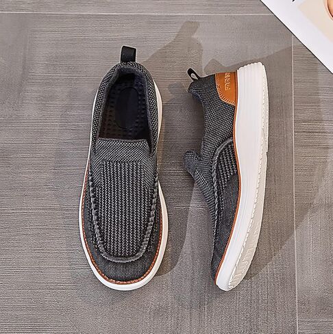 YOJANEO Men's Walking Shoes Knit Comfort Slip on Sneakers for Men Fashion Loafers Shoes Mens in Saudi Arabia
