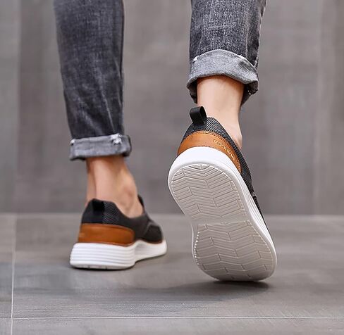 YOJANEO Men's Walking Shoes Knit Comfort Slip on Sneakers for Men Fashion Loafers Shoes Mens in Saudi Arabia