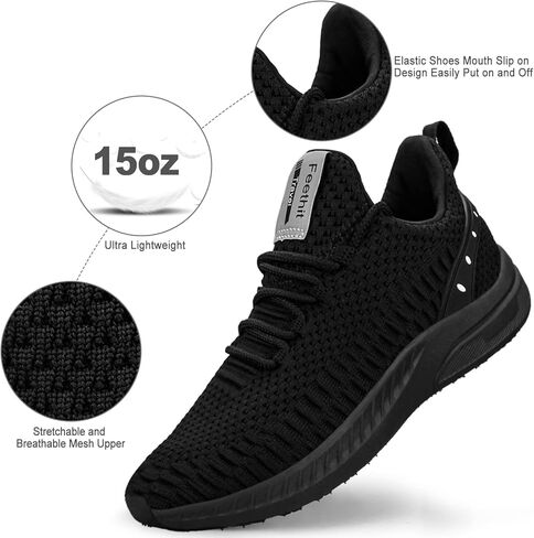Feethit Mens Slip On Walking Shoes Blade Tennis Shoes Non Slip Running Shoes Lightweight Workout Shoes Breathable Mesh Fashion Sneakers in Kuwait