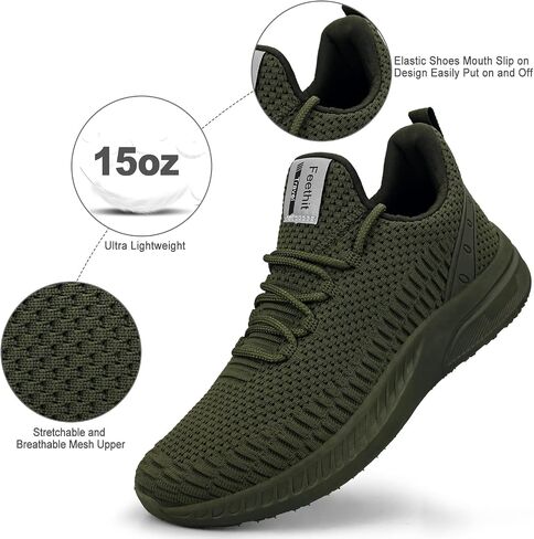 Feethit Mens Slip On Walking Shoes Blade Tennis Shoes Non Slip Running Shoes Lightweight Workout Shoes Breathable Mesh Fashion Sneakers in Saudi Arabia