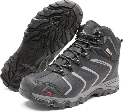 NORTIV 8 Men's Ankle High Waterproof Hiking Boots Outdoor Lightweight Shoes Trekking Trails Armadillo in Kuwait