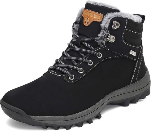 Mishansha Mens Hiking Boots Womens Winter Warm Snow Boot Water Resistant Non Slip Soft Lined in Saudi Arabia