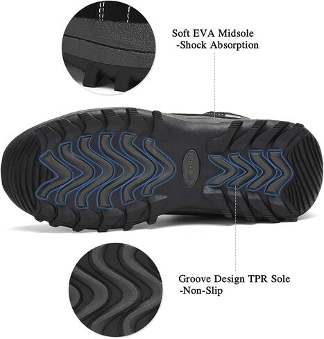 Mishansha Mens Hiking Boots Womens Winter Warm Snow Boot Water Resistant Non Slip Soft Lined in Saudi Arabia