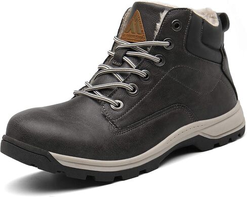 Mishansha Mens Hiking Boots Womens Winter Warm Snow Boot Water Resistant Non Slip Soft Lined in Saudi Arabia