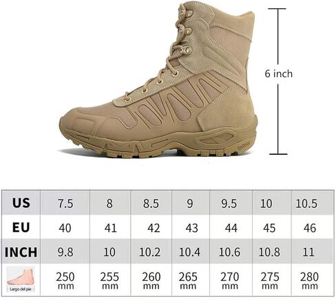 Men's Military Tactical Boots - Lightweight and Durable Work Boots for Outdoor, Combat, Jungle, Hiking, Backpacking in Kuwait