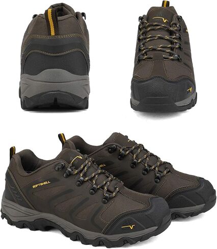 NORTIV 8 Men's Low Top Waterproof Hiking Shoes | Rubber Toe Cap, Slip-Resistant Outsole and Cushioned Comfort Provide Support for Hiking, Trekking and Outdoor Adventures in Kuwait