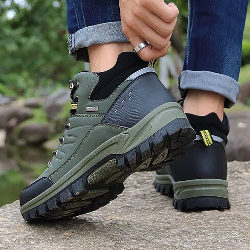 Men's Outdoor Athletic Boots Hiking Boots walking Travel High-Top Waterproof Boots Work Boots For Men in Saudi Arabia