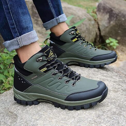 Men's Outdoor Athletic Boots Hiking Boots walking Travel High-Top Waterproof Boots Work Boots For Men in Saudi Arabia