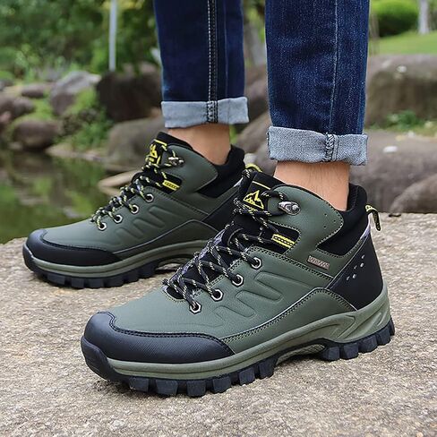 Men's Outdoor Athletic Boots Hiking Boots walking Travel High-Top Waterproof Boots Work Boots For Men in Saudi Arabia