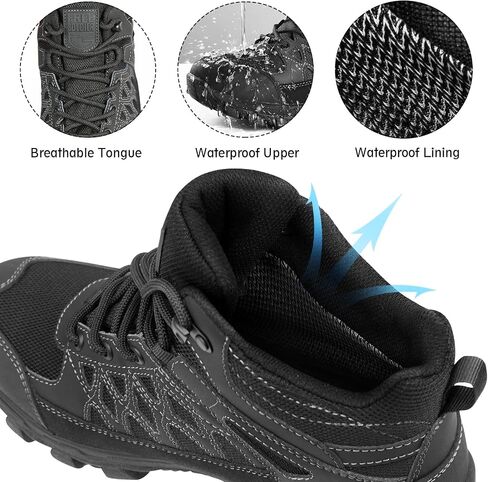 FREE SOLDIER Men's Hiking Boots Outdoor Lightweight Breathable Ankle Boots Waterproof for Trekking Hiking in Saudi Arabia