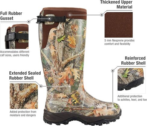 HISEA Apollo Basic Hunting Boots for Men Waterproof Rubber Boots Rain Boots Neoprene Mens Boots in Saudi Arabia