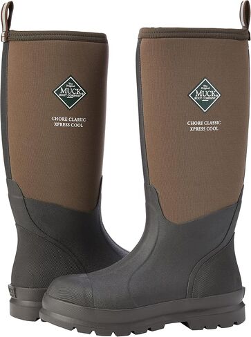 Muck Wellington Boots Men's Chore Classic Tall Xpress Cool, Bark, 11 in Saudi Arabia