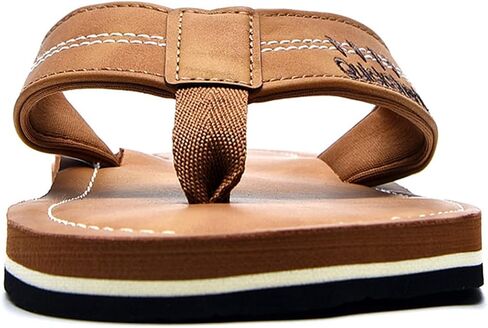 Quickshark Mens Flip Flops Leather Thong Sandals Arch Support Beach Slippers in Saudi Arabia