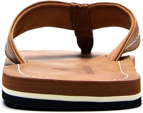 Quickshark Mens Flip Flops Leather Thong Sandals Arch Support Beach Slippers in Saudi Arabia