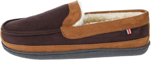 IZOD Men's Two-Tone Moccasin Slipper, Warm Soft Classic Slip-On, Men's Sizes 8 to 13 in Saudi Arabia