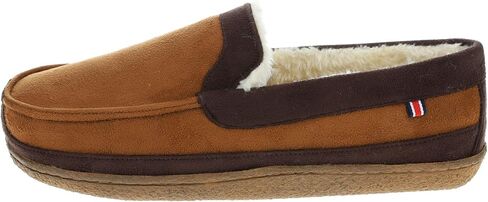 IZOD Men's Two-Tone Moccasin Slipper, Warm Soft Classic Slip-On, Men's Sizes 8 to 13 in Saudi Arabia