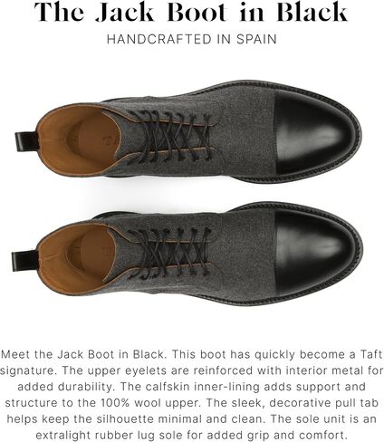 TAFT Jack Boot Handcrafted Leather and Wool Men's Dress Boot in Kuwait