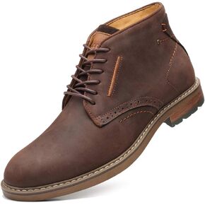 Arkbird Men's Chukka Boots, Leather Ankle Dress Boot Casual Oxfords Lace Up Work Shoes in Kuwait