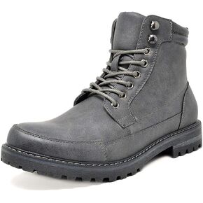 Bruno Marc Men's Motorcycle Combat Oxford Boot Fur Lining Warm Zipper Boots in Kuwait