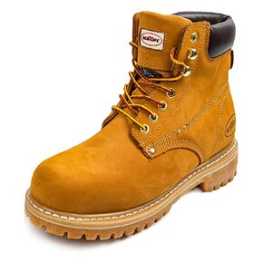 glorysafe Men's Work Boot with Soft Toe - Waterproof & Slip Resistant 6 Inch Safety Boots for Construction,Rubber Sole Lightweight Working Botas