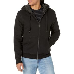 Amazon Essentials Men's Sherpa-Lined Full-Zip Hooded Fleece Sweatshirt