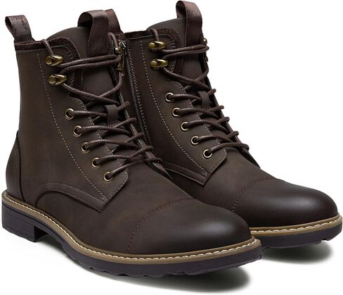 Vostey Mens Boots Motorcycle Casual Boots For Men Waterproof Chukka Boots Mens in Kuwait
