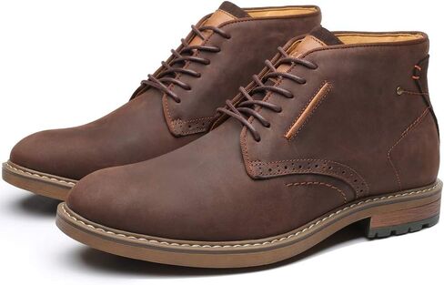 Arkbird Men's Chukka Boots, Leather Ankle Dress Boot Casual Oxfords Lace Up Work Shoes in Kuwait