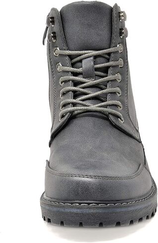 Bruno Marc Men's Motorcycle Combat Oxford Boot Fur Lining Warm Zipper Boots in Kuwait
