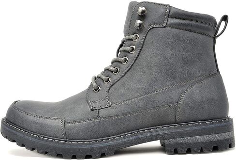 Bruno Marc Men's Motorcycle Combat Oxford Boot Fur Lining Warm Zipper Boots in Kuwait