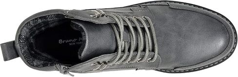 Bruno Marc Men's Motorcycle Combat Oxford Boot Fur Lining Warm Zipper Boots in Kuwait