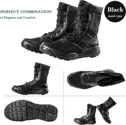 WWOODTOMLINSON Men's LD Lightweight Combat Boots Microfiber/Suede Leather Military Tactical Boots in Saudi Arabia