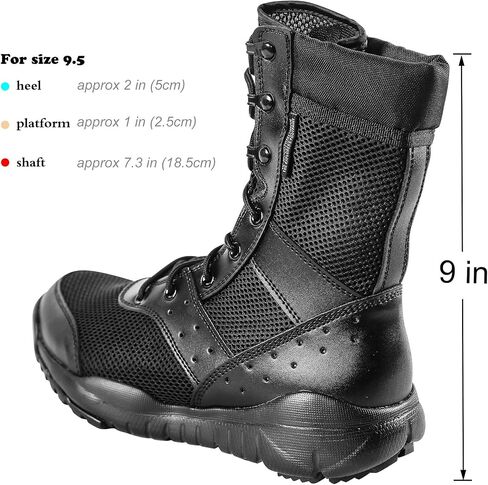 WWOODTOMLINSON Men's LD Lightweight Combat Boots Microfiber/Suede Leather Military Tactical Boots in Saudi Arabia