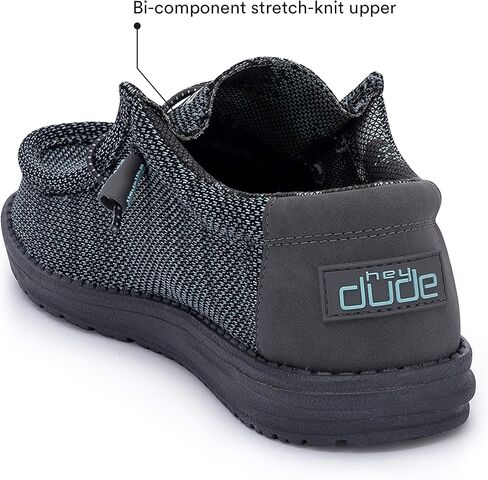 Hey Dude Men's Wally Kite Various Sizes and Colors | Men’s Shoes | Men's Lace-Up Loafers | Lightweight and Comfortable in Saudi Arabia