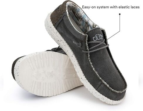 Hey Dude Men's Wally Kite Various Sizes and Colors | Men’s Shoes | Men's Lace-Up Loafers | Lightweight and Comfortable in Saudi Arabia