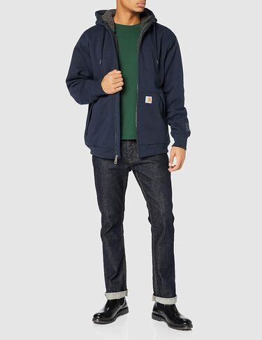 سويت شيرت Carhartt للرجال من Rain Defender ذو مقاس مريح متوسط ​​الوزن ومبطن بسحاب كامل in Saudi Arabia