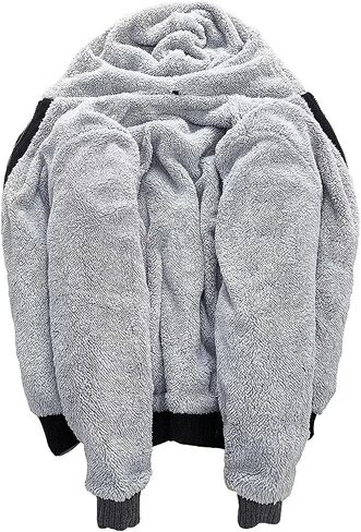 SWISSWELL Men Hoodies Zip Up Fleece Jacket Heavyweight Sherpa Lined Hooded Sweatshirt Warm Thick Winter Coat in Saudi Arabia
