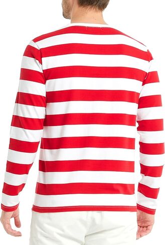 SSLR-Long-Sleeve-Tee-Shirts-for-Men-Striped T Shirts Crewneck Cotton Causal in Saudi Arabia