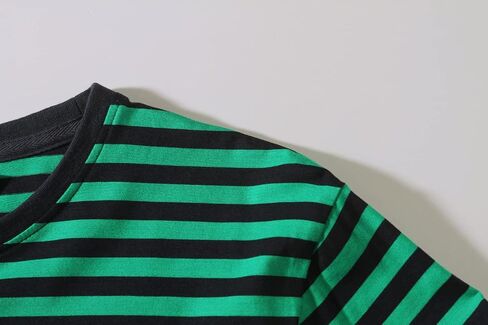 SSLR-Long-Sleeve-Tee-Shirts-for-Men-Striped T Shirts Crewneck Cotton Causal in Saudi Arabia
