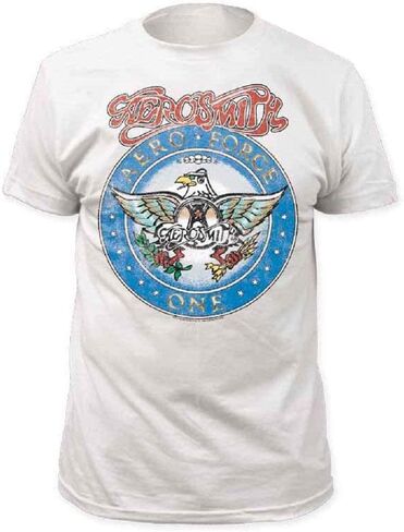 تي شيرت Impact Aerosmith Aero Force للرجال باللون الأبيض بأكمام قصيرة (للبالغين in Kuwait