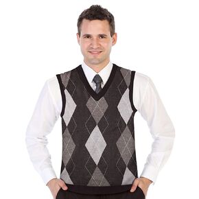 Gioberti Mens Super Soft Diamond Knitted Sleeveless Vest in Saudi Arabia