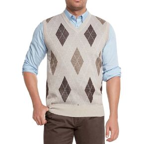 True Rock Men's Argyle V-Neck Sweater Vest in Saudi Arabia