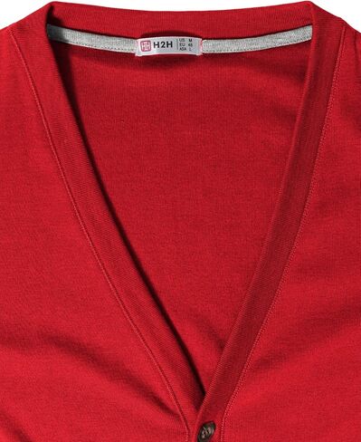 H2H Mens Casual Slim Fit Cardigans V-Neck Basic Designed Long Sleeve Button Down in Saudi Arabia