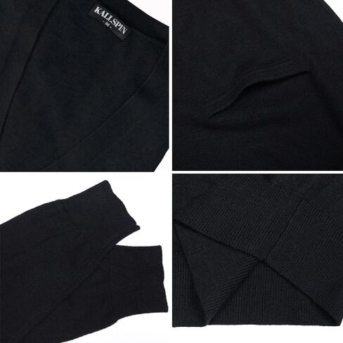 Kallspin Men’s Cardigan Sweater Cashmere Wool Blend V Neck Buttons Cardigan with Pockets in Saudi Arabia