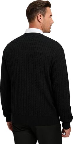 Kallspin Men’s Cardigan Sweater Cashmere Wool Blend V Neck Buttons Cardigan with Pockets in Saudi Arabia