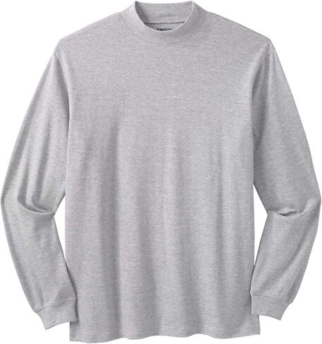 KingSize Men's Big & Tall Mock Turtleneck Long-Sleeve Cotton Tee in Saudi Arabia